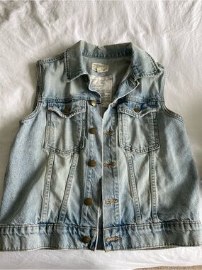 Current/Elliott Light Blue Denim Vest